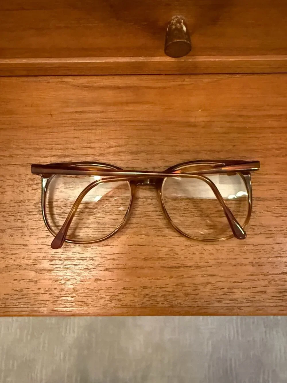 Vintage Polo Ralph Lauren Made in Italy Amber Tortoiseshell Round Eyeglasses